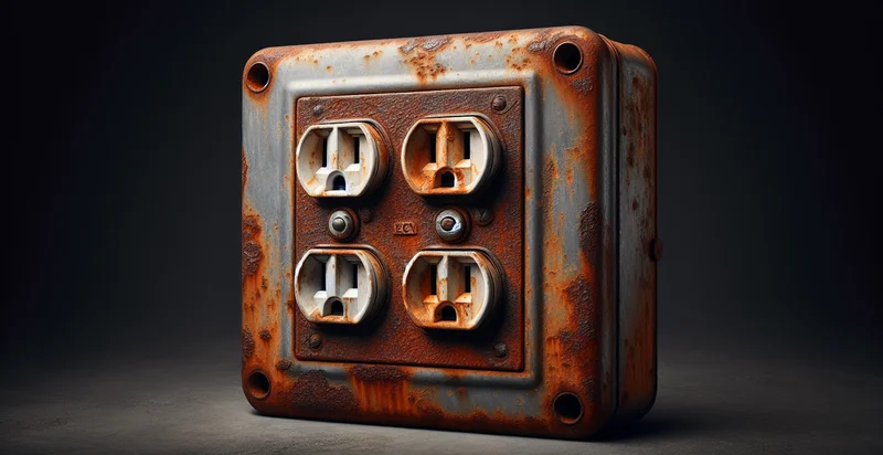 if outlet box is rusted identifier