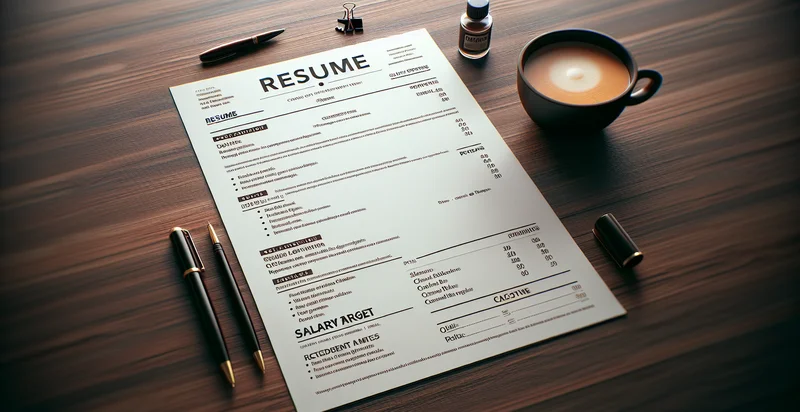 if resume indicates includes salary targets identifier