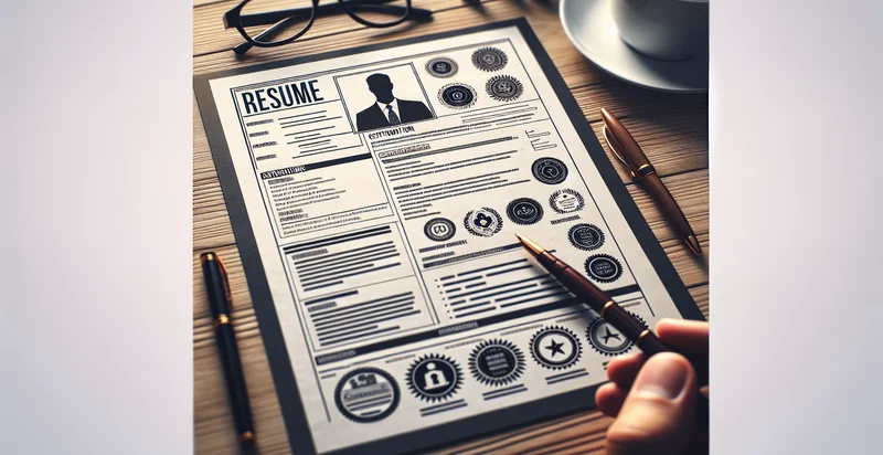 if resume shows certifications identifier