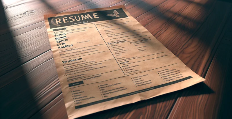 if resume uses agile terminology identifier