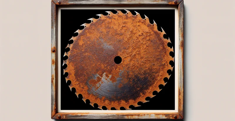 if saw blade is rusted identifier