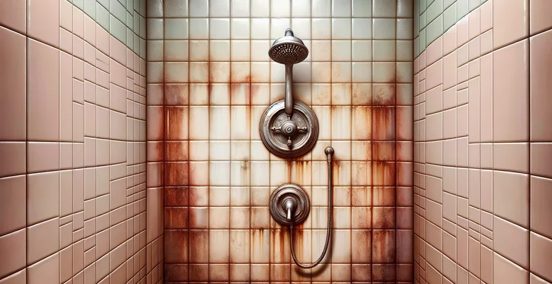 if shower head is rusted identifier