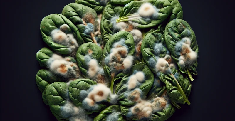 if spinach is moldy identifier