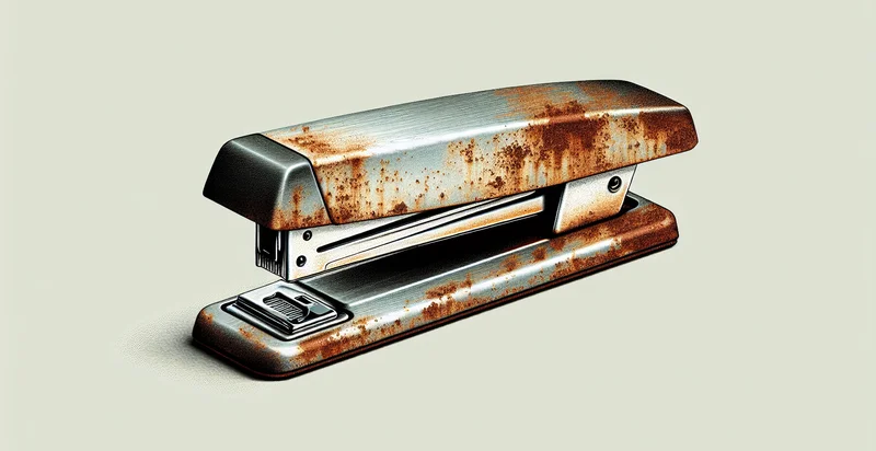 if stapler is rusted identifier