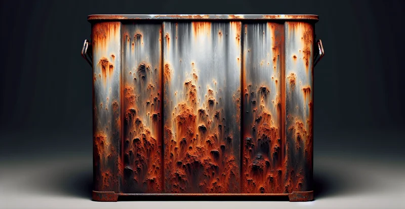 if storage bin is rusted identifier