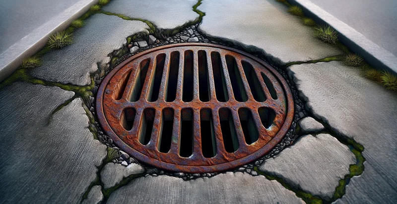 if storm drain is rusted identifier