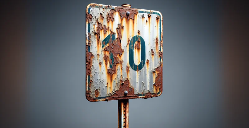 if street sign is rusted identifier