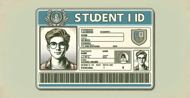 if student id is in text identifier