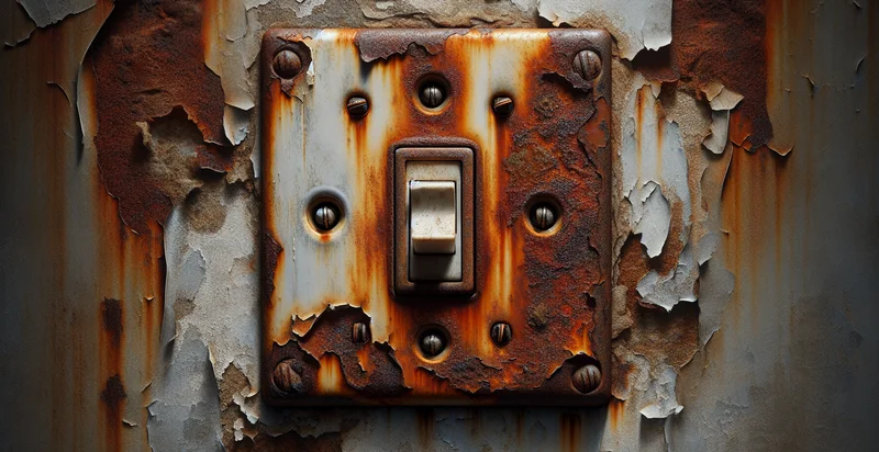 if switch plate is rusted identifier