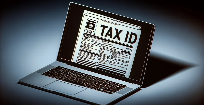 if tax id is in a PDF identifier