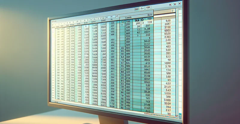 if tax id is in a spreadsheet identifier