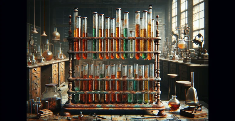 if test tube rack is rusted identifier