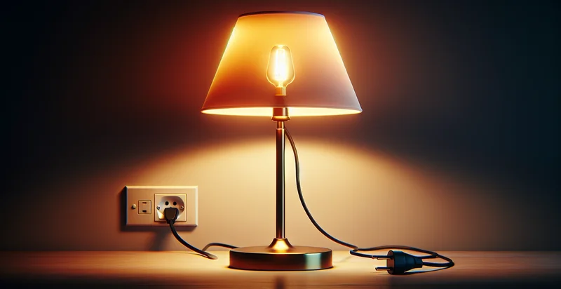 if the table lamp is on identifier