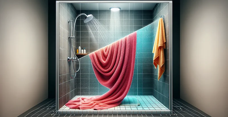 if there's a shower towel on the shower identifier