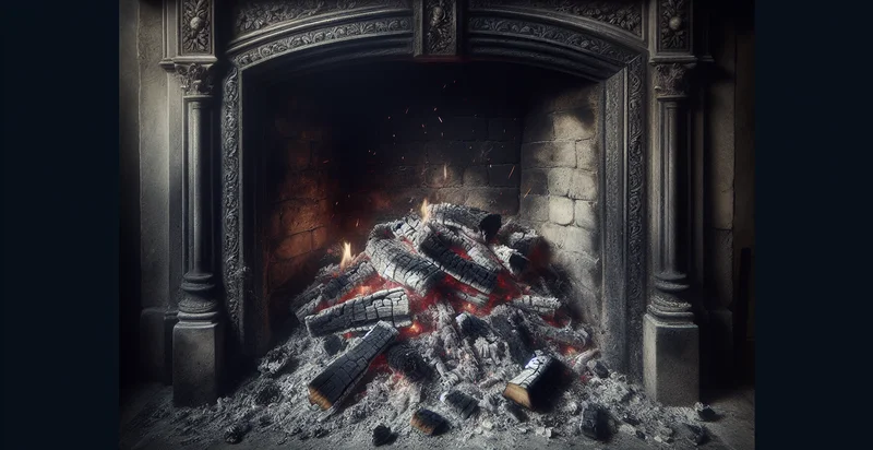 if there's ash in the fireplace identifier