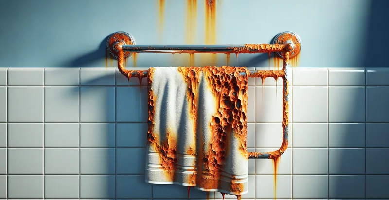 if towel bar is rusted identifier