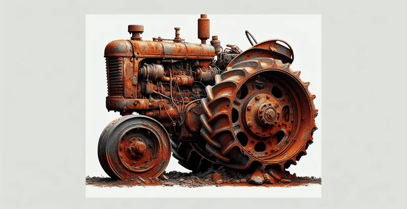 if tractor part is rusted identifier