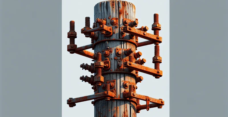 if utility pole is rusted identifier