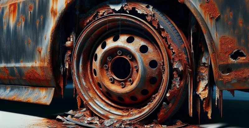 if wheel well is rusted identifier