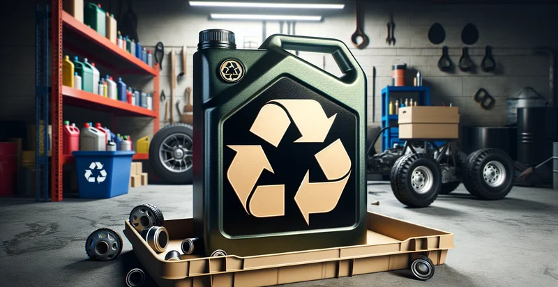 if your motor oil container is recyclable identifier