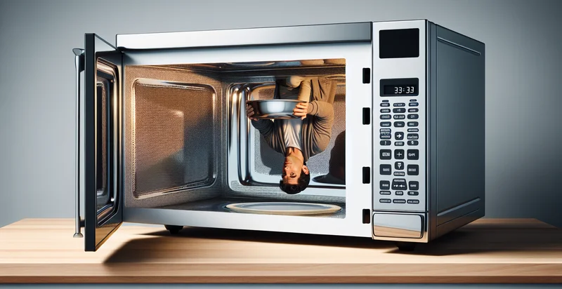 if microwave is upside down identifier