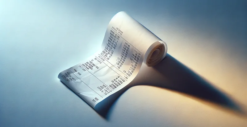 if receipt is upside down identifier