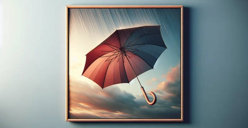 if umbrella is upside down identifier