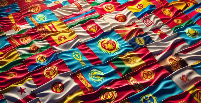 kyrgyz region flags identifier