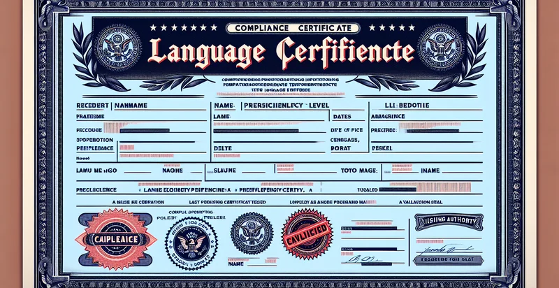 language of compliance certificate identifier