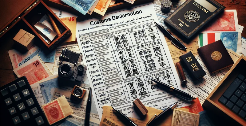 language of customs declaration identifier