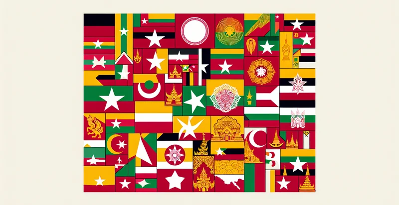 myanmar state flags identifier