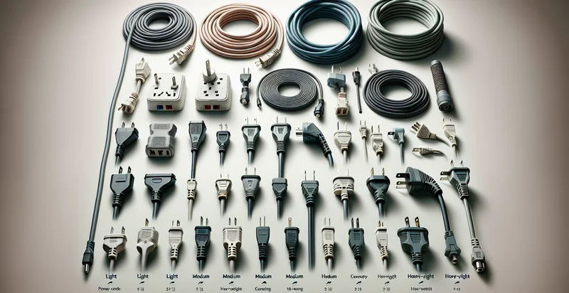 power cord weight categories identifier