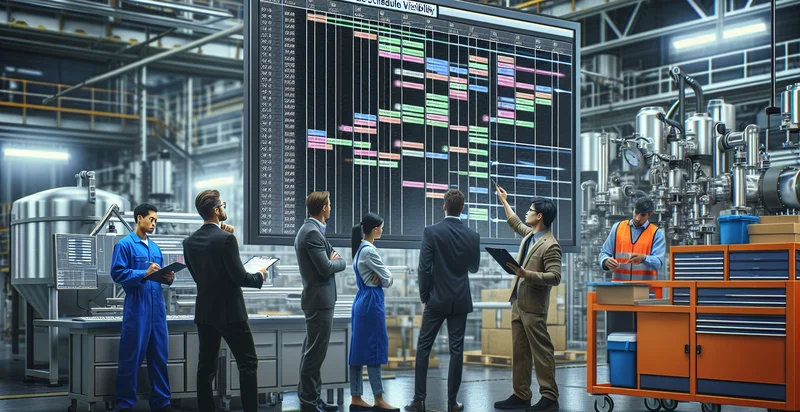 production schedule visibility identifier