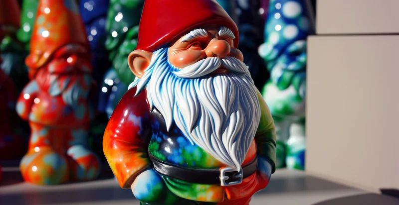 the color of a garden gnome identifier