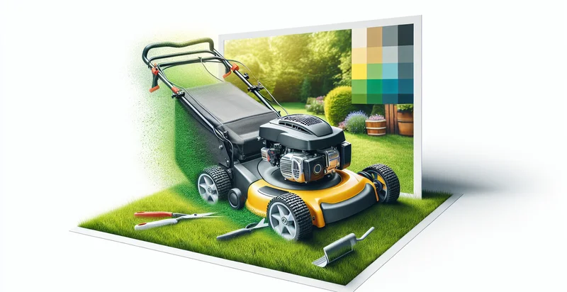 the color of a lawn mower identifier