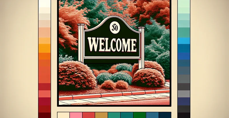 the color of a welcome sign identifier