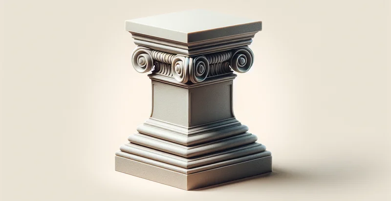 what material a pedestal is made from identifier