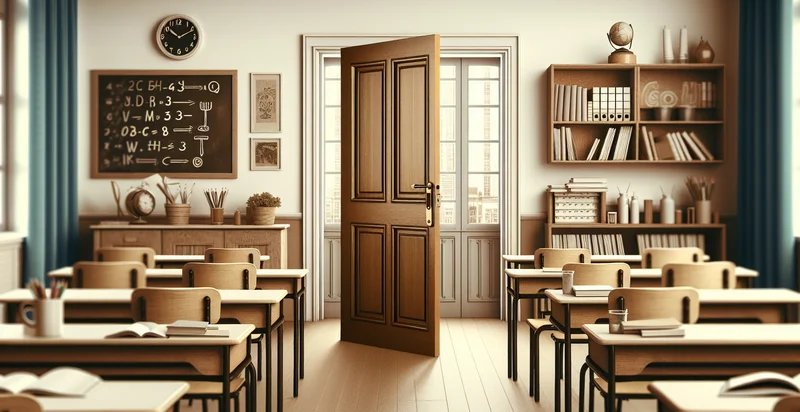 whether classroom door is open or closed identifier