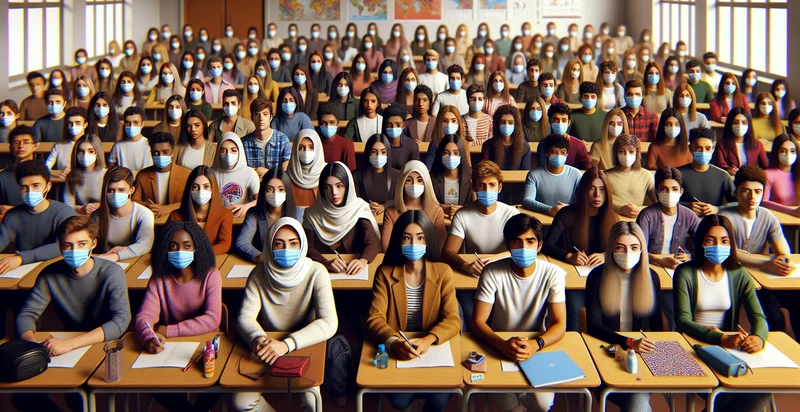 whether students are wearing mask identifier