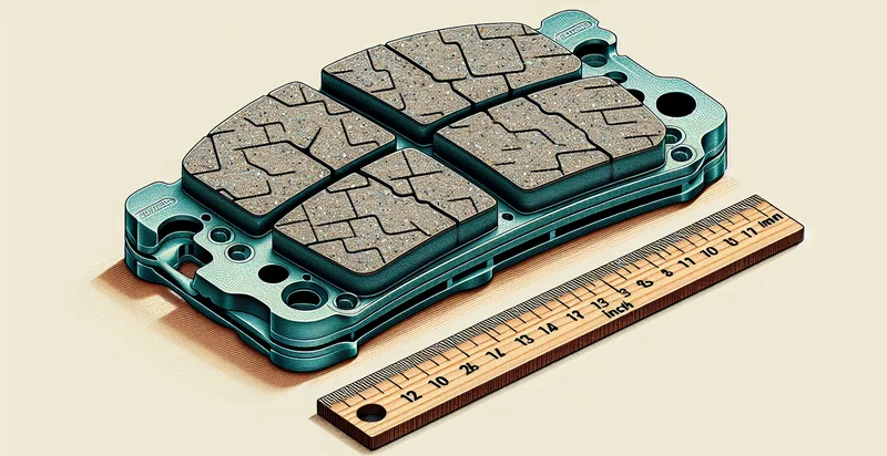 width of brake pad in inches identifier