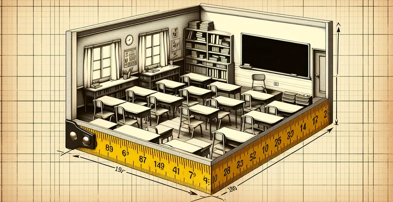 width of classroom in feet identifier