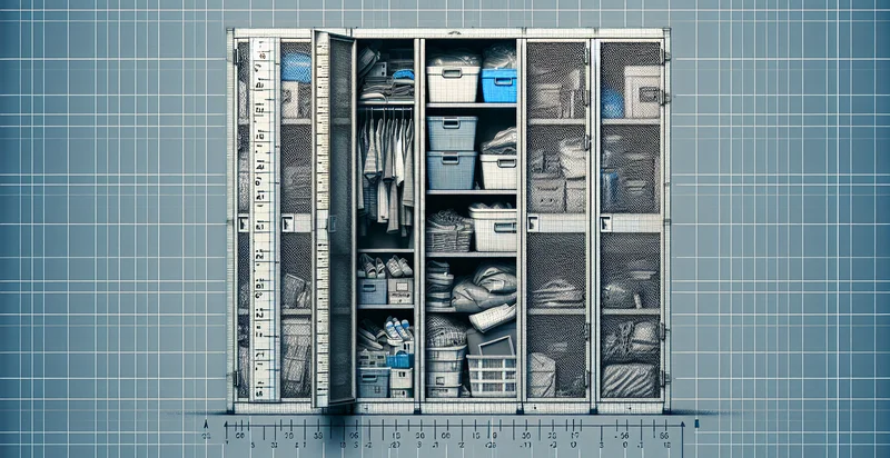 width of storage locker in feet identifier